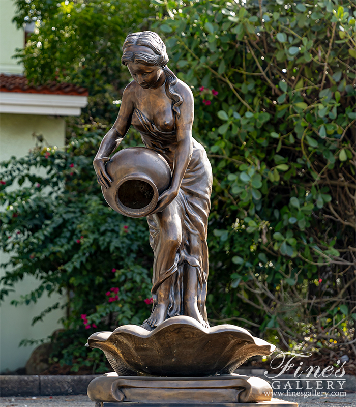 Bronze Fountains  - Lady Pouring Water Bronze Fountain - BF-588